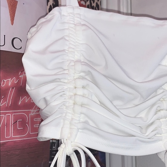 Fringed white crop top - Picture 2 of 2